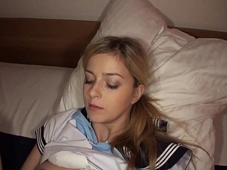 AMWF Abigaile Johnson interracial on touching Asian scrounger